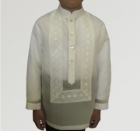  Boys' Barong Cream Jusi fabric 100796 Cream 