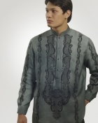  Men's Barong Charcoal Jusi fabric 100250 Charcoal 