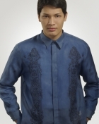  Men's Barong Navy Blue Jusi fabric 100256 Navy 