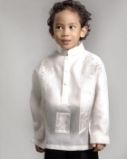  Boys' Barong Cream Jusi fabric 100370 Cream 