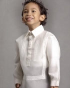  Boys' Barong Cream Jusi fabric 100371 Cream 