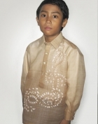  Boys' Barong Light brown Jusi fabric 100433 Light Brown 