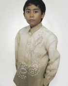  Boys' Barong Light brown Jusi fabric 100434 Light Brown 