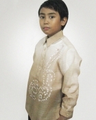  Boys' Barong Light brown Jusi fabric 100435 Light Brown 