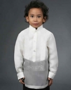  Boys' Barong Cream Jusi fabric 100758 Cream 
