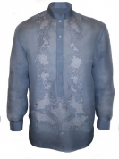  Men's Barong Gray Jusi fabric 100740 Gray 