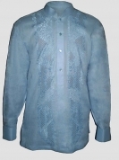  Men's Barong Sky Blue Ramie Linen blend 100743 Sky Blue 