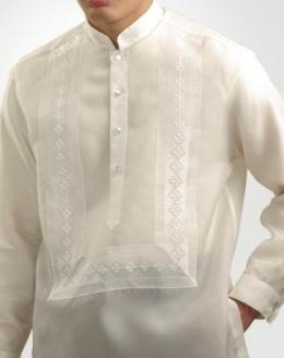  Men's Barong Cream Jusi fabric 100239 Cream 