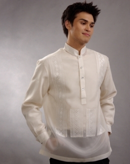  Men's Barong Cream Jusi fabric 100325 Cream 