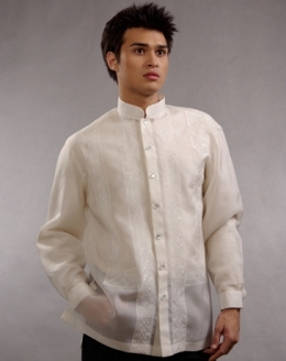  Men's Barong Cream Jusi fabric 100328 Cream 