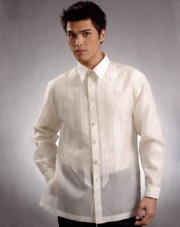  Men's Barong Cream Jusi fabric 100331 Cream 