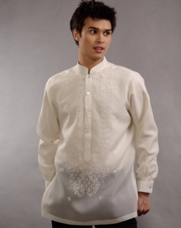  Men's Barong Cream Jusi fabric 100364 Cream 