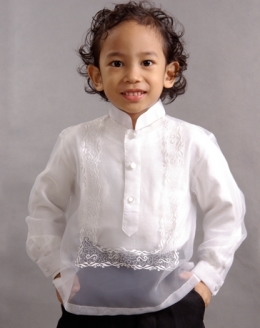  Boys Barong White Corinthian Organza 4120-21-1072-M01 White 