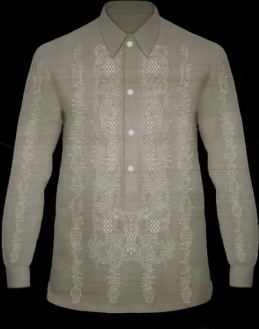  Men's Barong Pina-look Jusi fabric 100822 PinaLook 