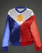 Women's Jacket red/blue/white Satin 100713 Women's Jacket red/blue/white Satin 100713